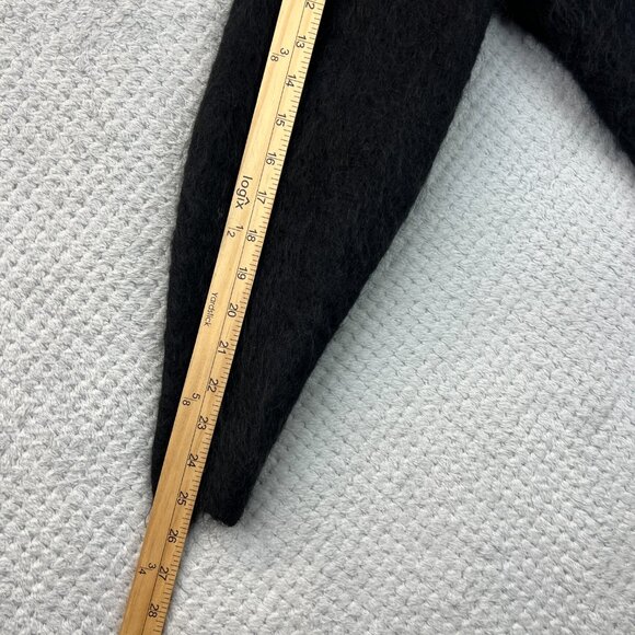 H&M Womens Jumper V Neck Sweater Shaggy Wool Mohair Long Sleeve Black Size Small - Picture 14 of 14